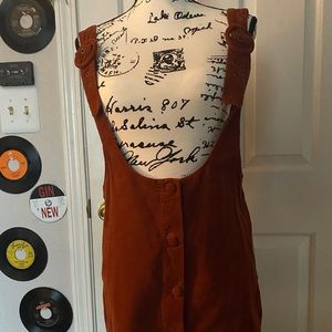 Rusty brown overall skirt